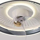 Modern Round 3 Clear Blades Ceiling Fan with LED Light Image - 8