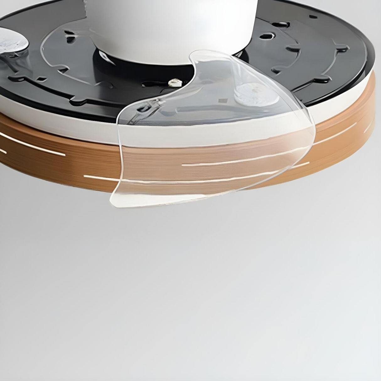 Modern Round 3 Retractable Blade Ceiling Fan with Light Image - 10