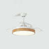 Modern Round 3 Retractable Blade Ceiling Fan with Light Image - 5