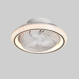 Modern Round 7 Clear Blades Ceiling Fan with LED Light Image - 10