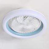 Modern Round 7 Clear Blades Ceiling Fan with LED Light Image - 14