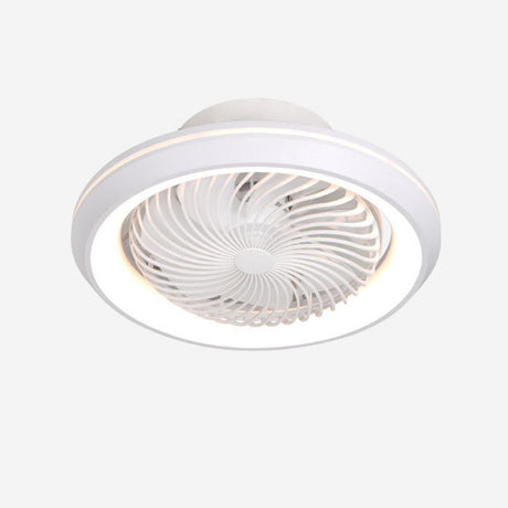 Modern Round 7 Clear Blades Ceiling Fan with LED Light Image - 2