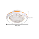 Modern Round 7 Clear Blades Ceiling Fan with LED Light Image - 20