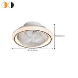 Modern Round 7 Clear Blades Ceiling Fan with LED Light Image - 21