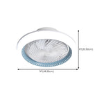 Modern Round 7 Clear Blades Ceiling Fan with LED Light Image - 22