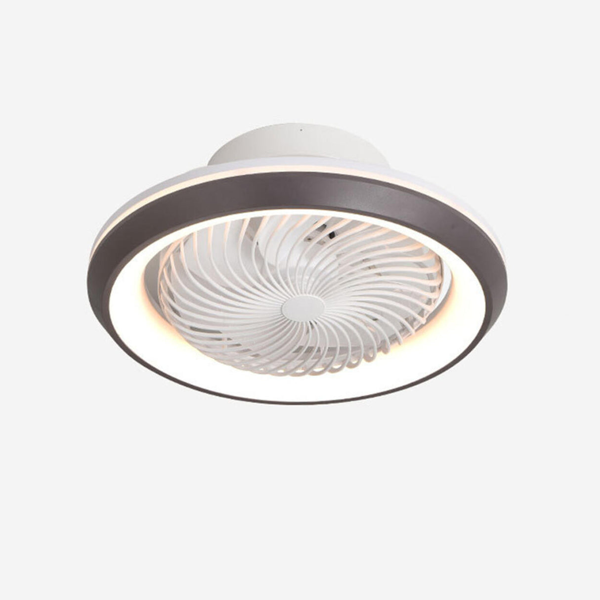 Modern Round 7 Clear Blades Ceiling Fan with LED Light Image - 6