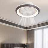 Modern Round 7 Clear Blades Ceiling Fan with LED Light Image - 7