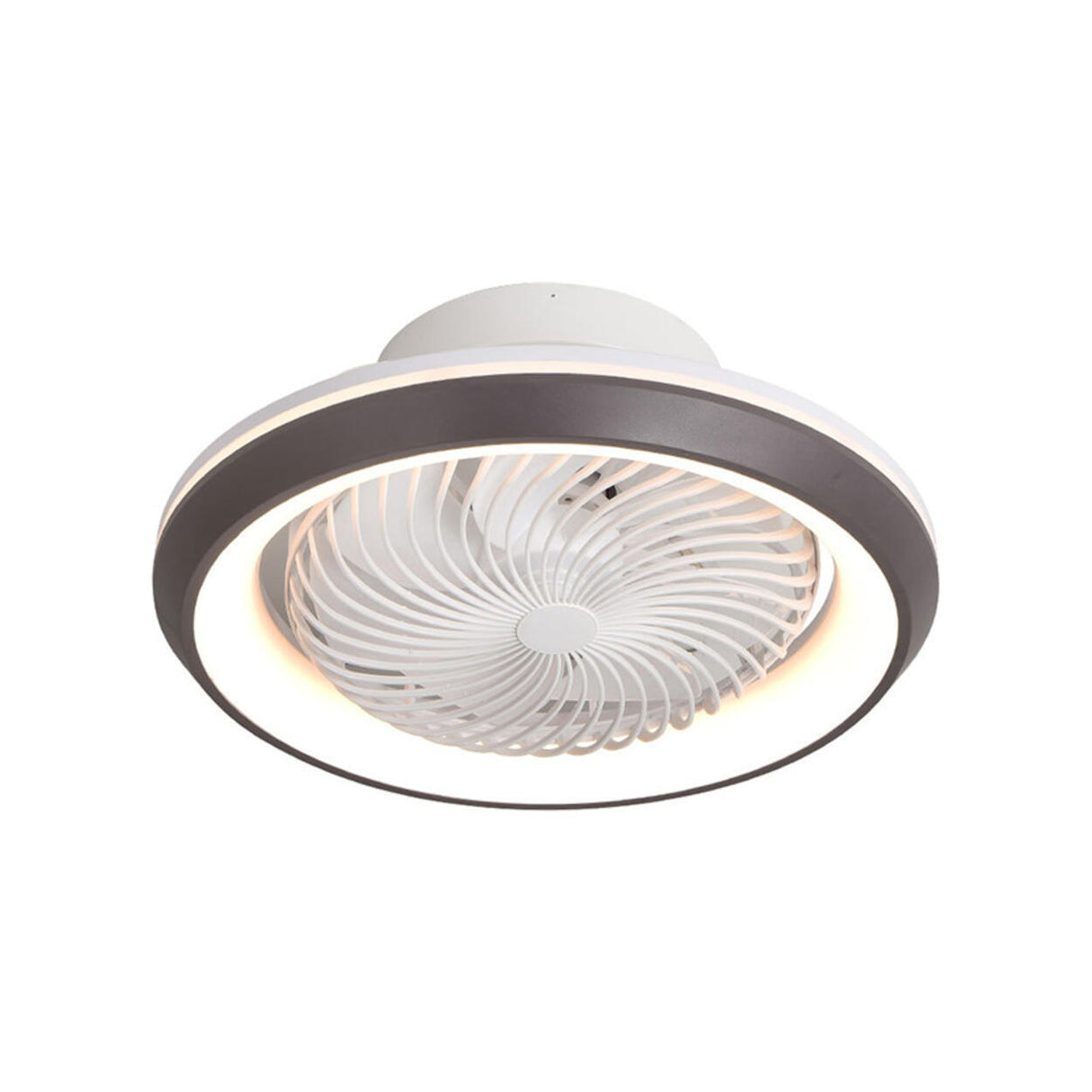 Modern Round 7 Clear Blades Ceiling Fan with LED Light Image - 8