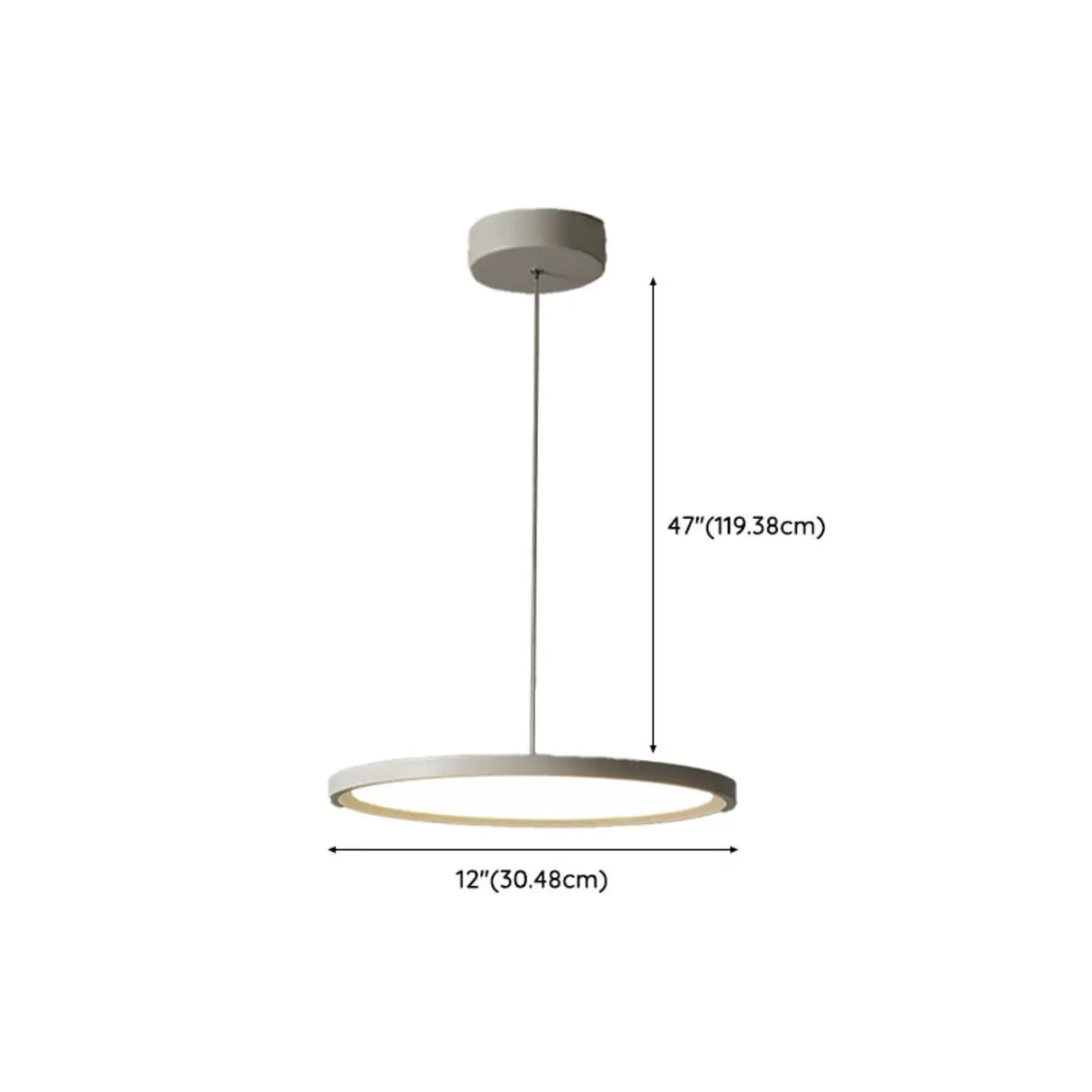 Modern Round Acrylic Pendant Light Dining Room LED 