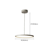 Modern Round Acrylic Pendant Light Dining Room LED Image - 13