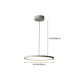 Modern Round Acrylic Pendant Light Dining Room LED Image - 14