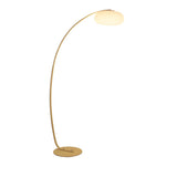 Modern Round and Black Arched Metal LED Floor Lamp Image - 6