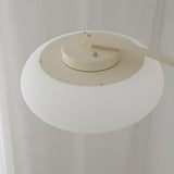 Modern Round and Black Arched Metal LED Floor Lamp Image - 9