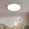 Modern Round Black Antlers Dimmable Flush Mount Light Image - 3