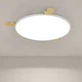 Modern Round Black Antlers Dimmable Flush Mount Light Image - 6