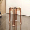 Modern Round Clear Acrylic Office Stool Adjustable Height Image - 10