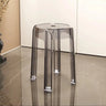 Modern Round Clear Acrylic Office Stool Adjustable Height Image - 11