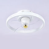 Modern Round Clear Blades Ceiling Fan with LED Light Image - 9