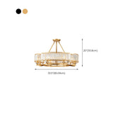 Contemporary Round Crystal Gold Living Room Chandelier Image - 18