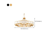 Contemporary Round Crystal Gold Living Room Chandelier Image - 19