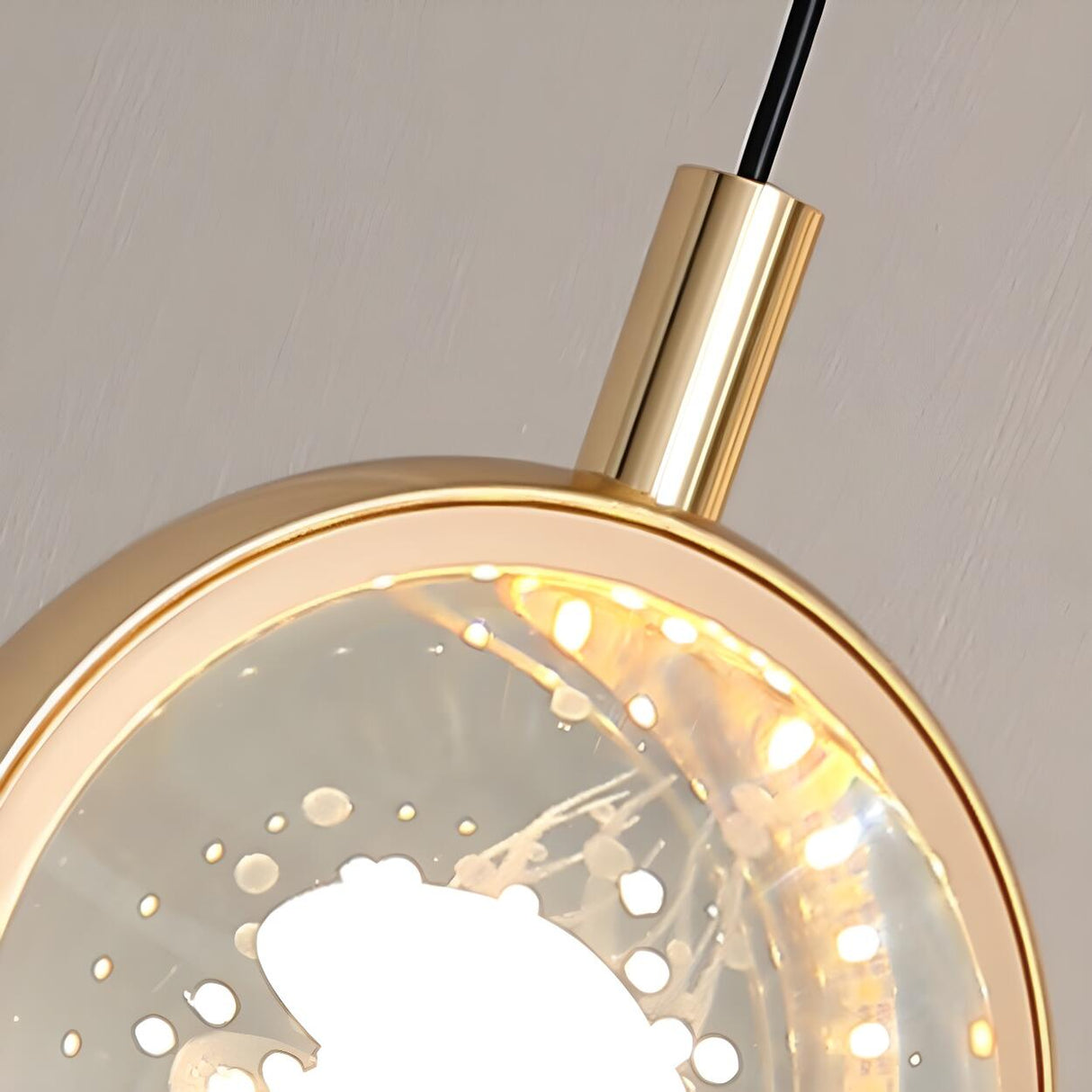 Modern Round Crystal Jellyfish Bedroom Pendant Light Image - 12