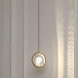 Modern Round Crystal Jellyfish Bedroom Pendant Light Image - 2