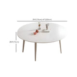 Modern Round Extendable Stone Dining Table White Drop Leaf #size