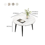 Modern Round Extendable Stone Marble Dining Table #size