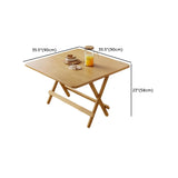 Modern Round Folding Wood Dining Table Natural Finish Image - 22