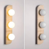 Modern Round Glass Beige Stone Fixture Wall Sconce Image - 10