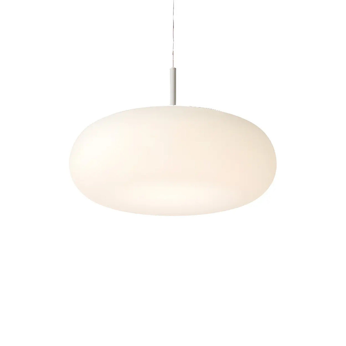 Modern Round Glass Pendant Light Dining Room White Image - 10