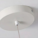 Modern Round Glass Pendant Light Dining Room White Image - 14