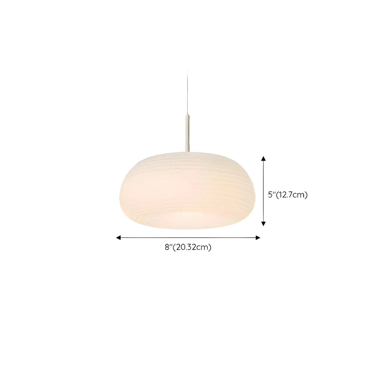 Modern Round Glass Pendant Light Dining Room White 