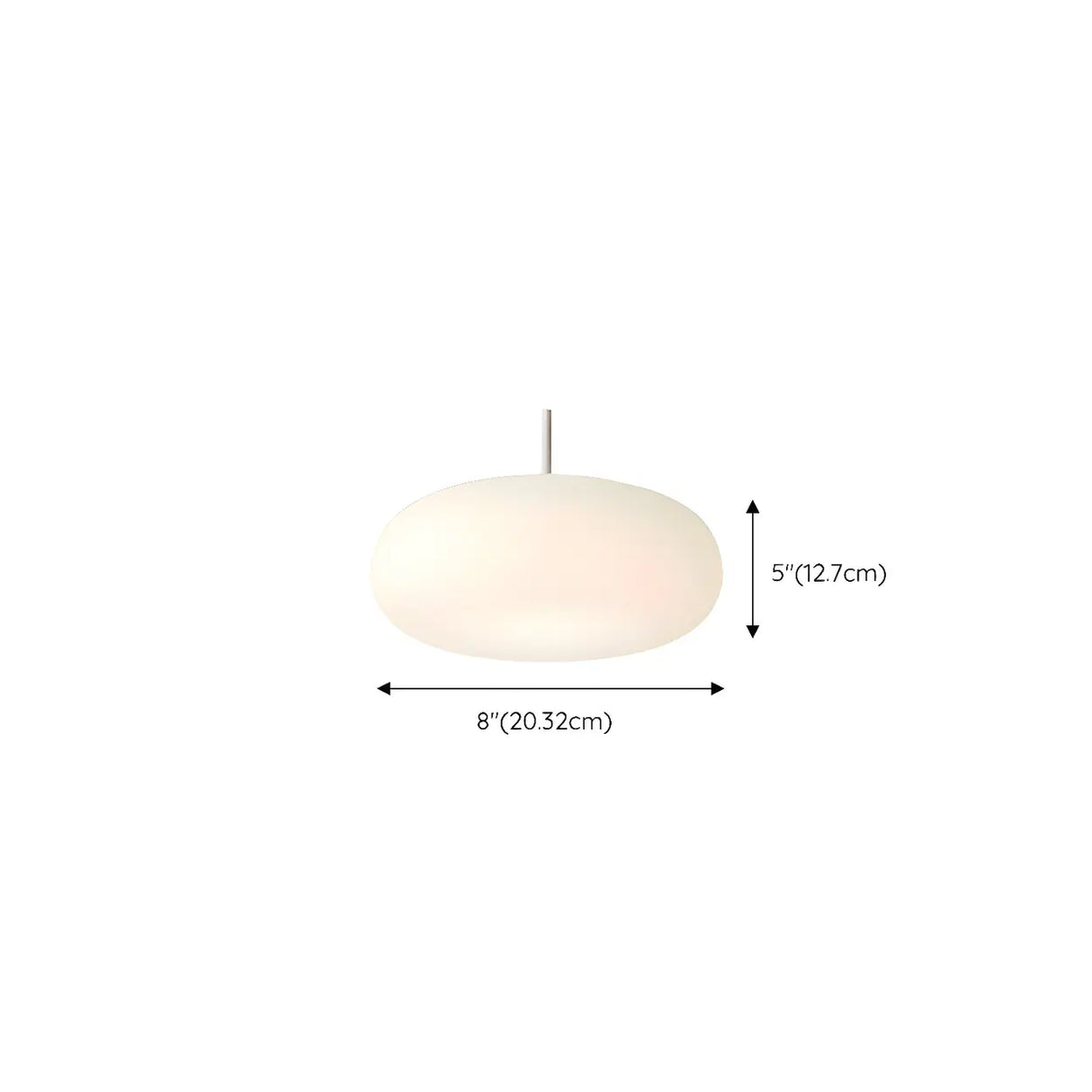 Modern Round Glass Pendant Light Dining Room White Image - 19