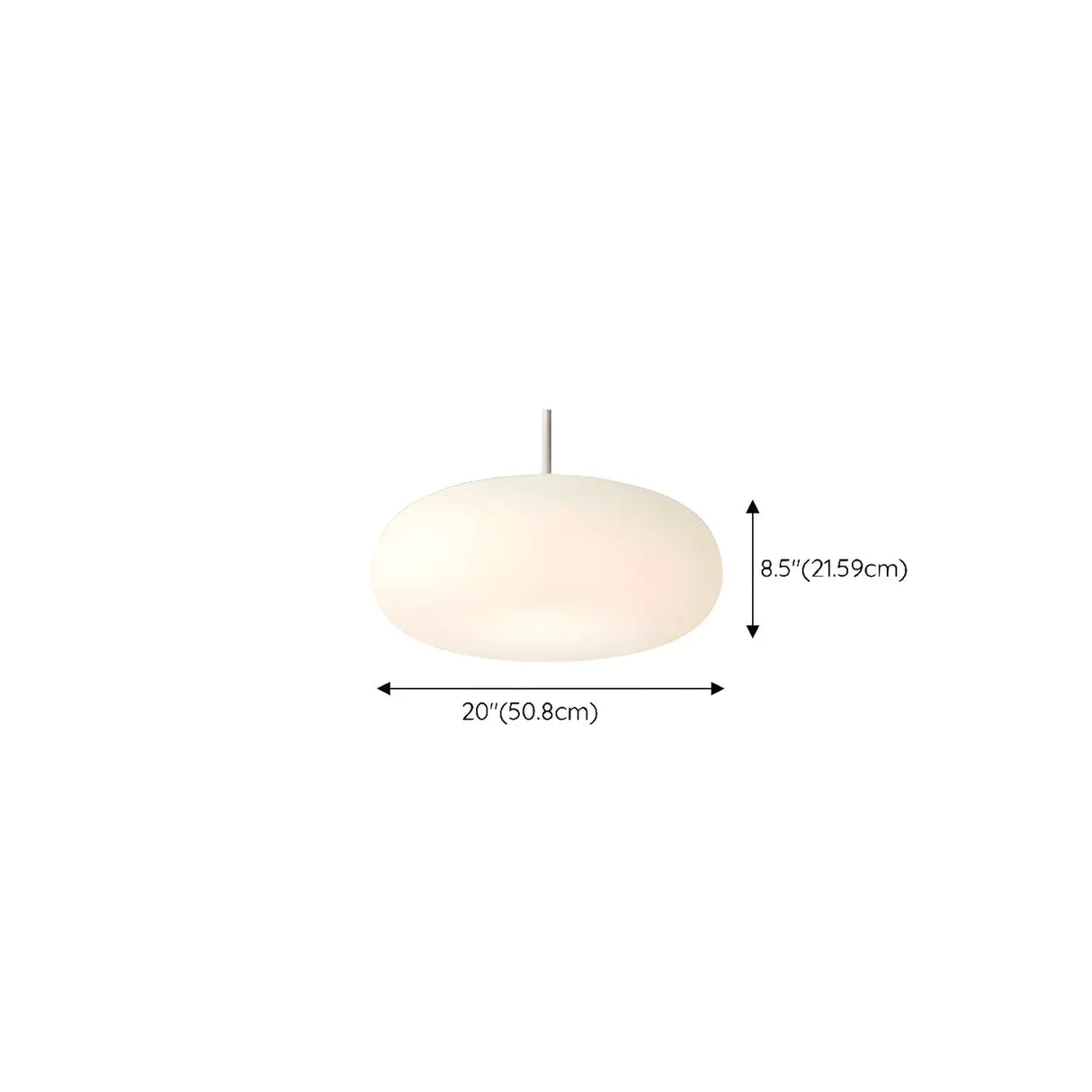 Modern Round Glass Pendant Light Dining Room White Image - 21