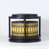 Modern Round Lantern Outdoor Aluminum Column Light Image - 7