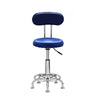 Modern Round Leather Office Stool Black Height Adjustable Image - 9