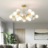 Modern Round Multi-Color Disc Globe Bedroom Chandelier Image - 3