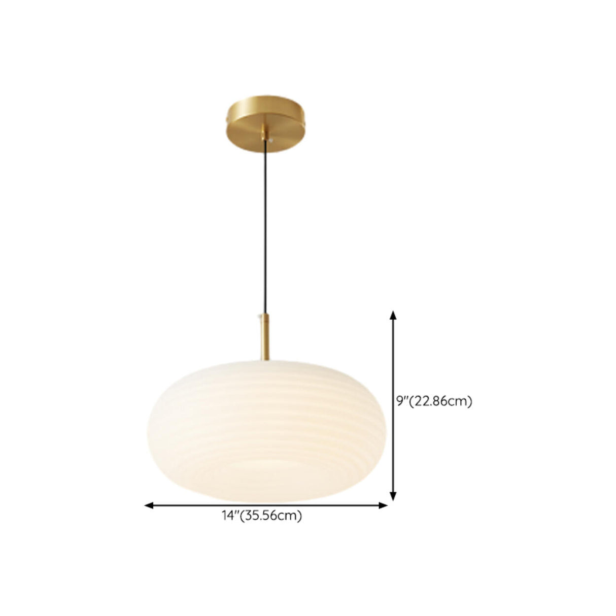 Modern Round Pendant Light White Glass Flexible Length Image - 16