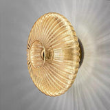 Modern Round Pleated Design Wall Sconce Image - 7