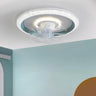 Modern Round Remote Dimmable Ceiling Fan with Light Image - 1