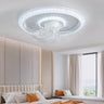 Modern Round Remote Dimmable Ceiling Fan with Light Image - 6