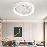 Modern Round Simple Ceiling Fan with LED Light Image - 1