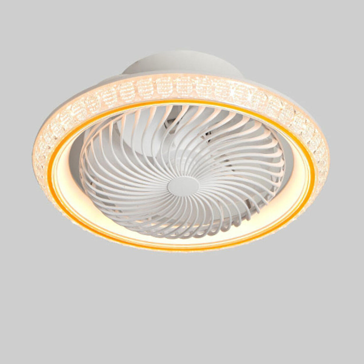 Modern Round Simple Ceiling Fan with LED Light Image - 11