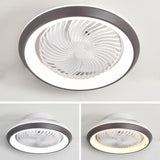 Modern Round Simple Ceiling Fan with LED Light Image - 12