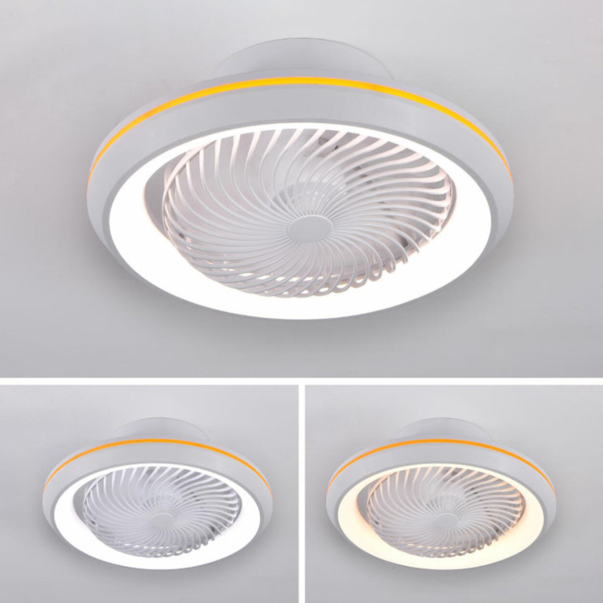 Modern Round Simple Ceiling Fan with LED Light Image - 15