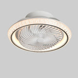 Modern Round Simple Ceiling Fan with LED Light Image - 2