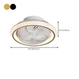 Modern Round Simple Ceiling Fan with LED Light Image - 24