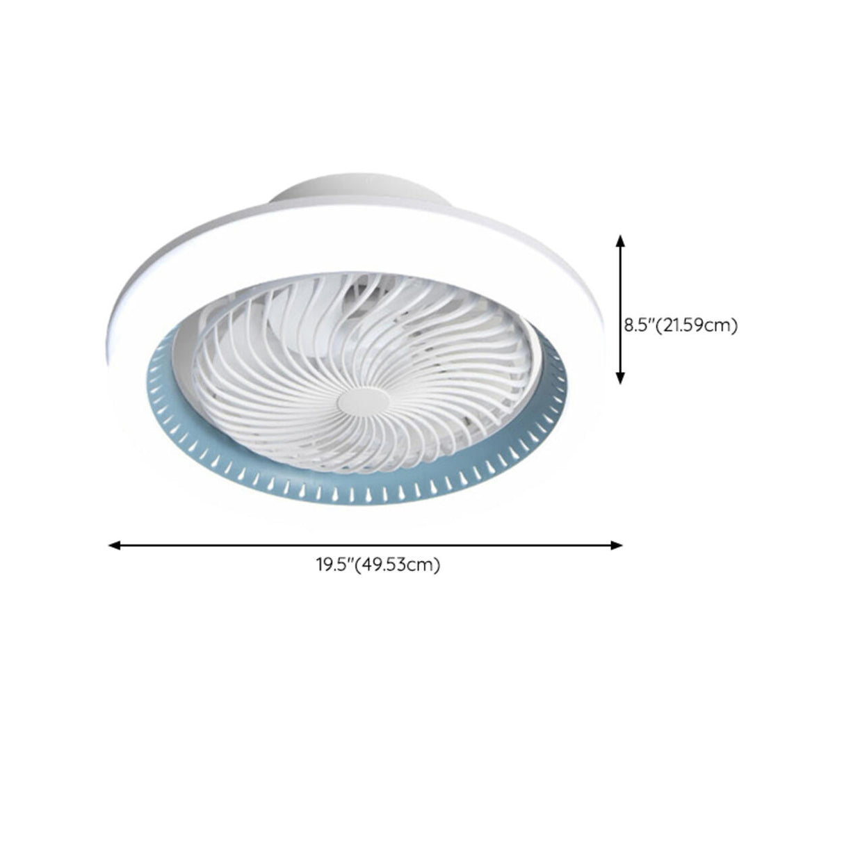 Modern Round Simple Ceiling Fan with LED Light Image - 25