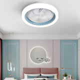 Modern Round Simple Ceiling Fan with LED Light Image - 6